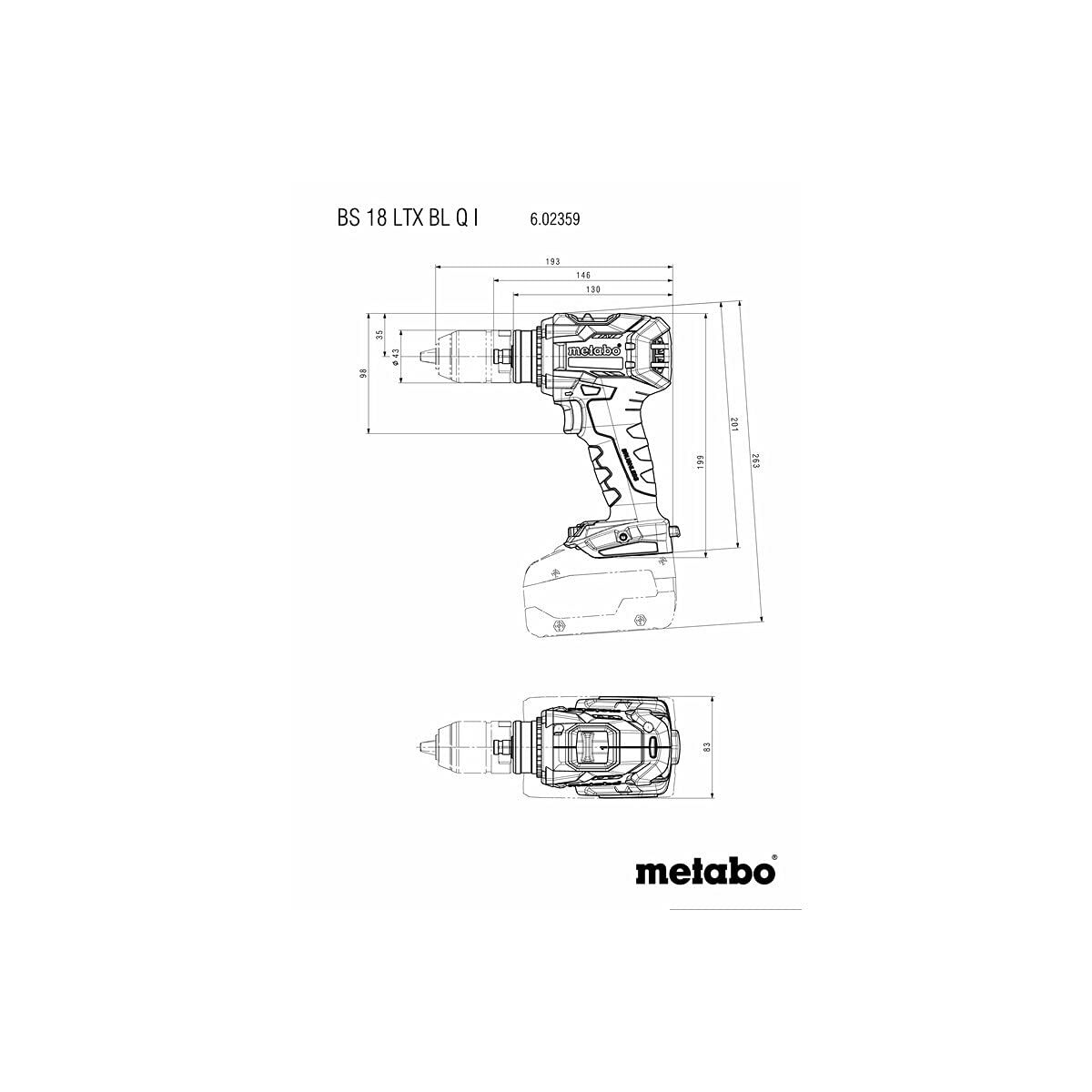 Tournevis électrique Metabo BS 18 LTX BL QI